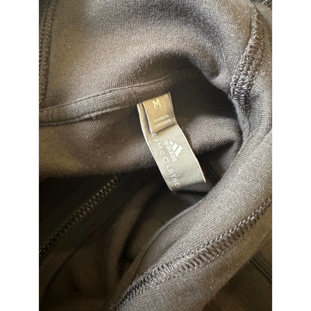Adidas x Stella McCartney SC Cropped Full Zip Hoodie Black Women's Size Medium - Picture 10 of 12
